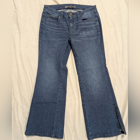 Michael Kors Women's Wide Leg Slit Blue Jeans Size 4‎ - Picture 1 of 6